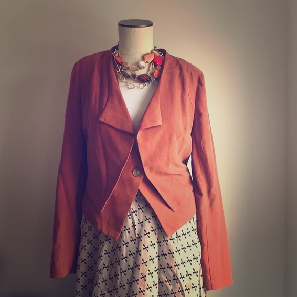 womens rust blazer